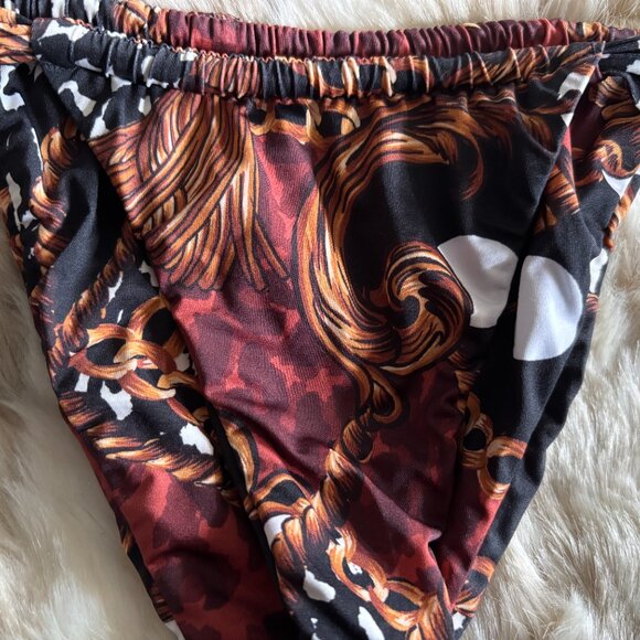 Inamorata Neptune Bottom in Burgundy Leopard Link, XS - Picture 4 of 5
